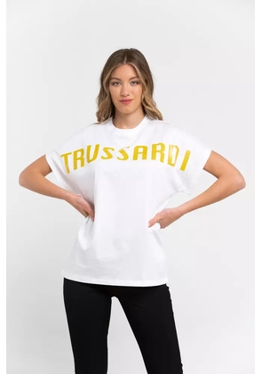 Trussardi White Cotton Tops & T-Shirt - XXS