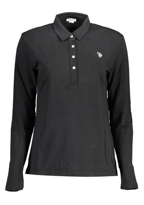 U.S. Polo Assn. Black Cotton Polo Shirt - M