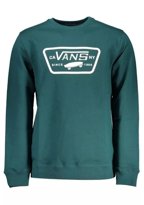 Vans Green Logo Print Round Neck Sweatshirt - XS