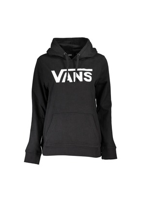 Vans Sleek Black Hooded Fleece Sweatshirt with Logo - XS