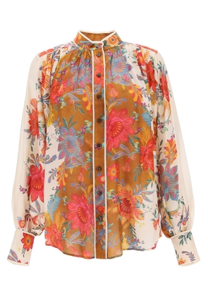 Zimmermann 'ginger' blouse with floral motif - 2 Beige