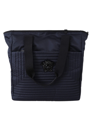 Versace logo-plaque zipped Tote Bag