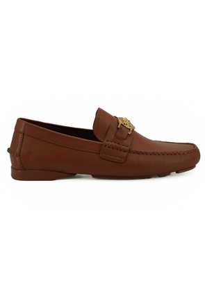 Versace Natural Brown Calf Leather Loafers Shoes - EU40/US7