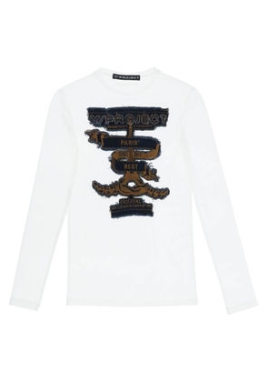 Y project paris' best long sleeve mesh t-shirt - L Bianco
