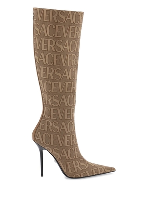 Versace 'versace allover' boots - 36 Beige