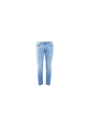 Yes Zee Light Blue Cotton Jeans & Pant - W30