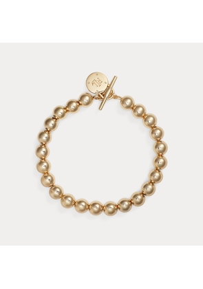 Gold-Tone Beaded Toggle Bracelet