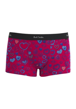 Paul Smith Cotton Stretch Doodle Heart Trunks