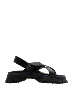 Burberry Leather Cross-Over Sandals