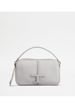 Tod's - T Timeless Camera Bag in Leather Mini, GREY,  - Bags