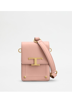 Tod's - T Timeless Bag in Leather Micro, PINK,  - Bags