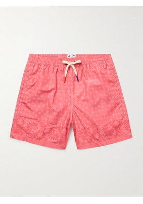 Altea - Slim-Fit Mid-Length Printed Swim Shorts - Men - Pink - S