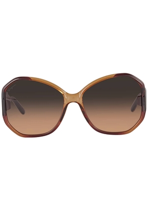 Salvatore Ferragamo Brown Gradient Butterfly Ladies Sunglasses SF942S 212 61