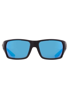 Costa Del Mar TAILFIN Blue Mirror Polarized Glass Rectangular Mens Sunglasses 6S9113 911302 60