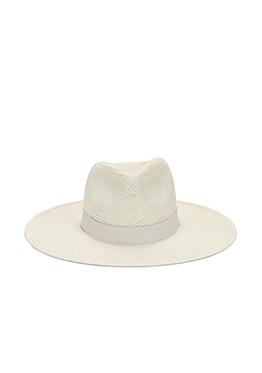 Janessa Leone Zoe Packable Hat in Bleach - Ivory. Size L (also in XL).