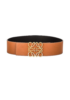 Loewe Anagram Wide Belt in Tan & Gold - Brown. Size 65 (also in ).