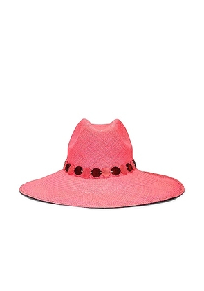 Artesano Cetus Clasico Hat in Pale Magenta & Multicolor Circular Tagua Beads - Pink. Size L (also in ).