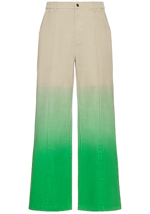 Cest Bon Baggy Trouser in Moonrock & Green - Tan,Green. Size L (also in ).