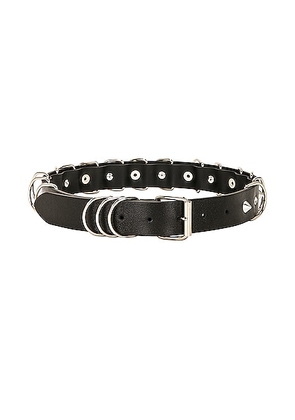 Alessandra Rich Leather Belt in Black - Black. Size 75 (also in 70).