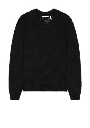 Helmut Lang Zach V Neck Sweater in Black - Black. Size L (also in ).