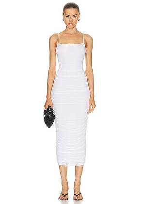 WARDROBE.NYC Ruched Slip Dress in White - White. Size M (also in L).