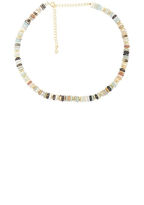 Jordan Road Jewelry Green Tequila Sunrise Necklace in 14k Gold Plated Brass & Semi Precious Stones - Green. Size all.
