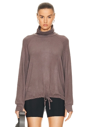 Varley Portland High Neck Midlayer Sweater in Deep Charcoal - Charcoal. Size M (also in L, S, XS).