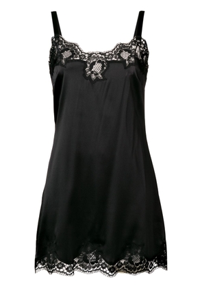 Dolce & Gabbana lace-detail satin slip dress - Black