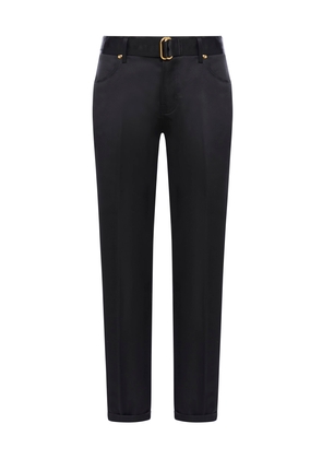 Tom Ford Double Silk Duchesse Boyfriend Fit Belted Pants