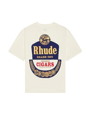 Rhude Grand Cru Tee in Vintage White - Cream. Size S (also in ).