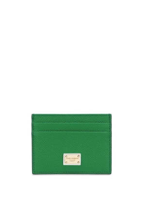 Dolce & Gabbana logo-tag leather card holder - Green