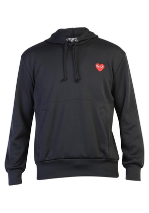 Comme Des Garçons Play Heart Logo Embroidered Drawstring Hoodie