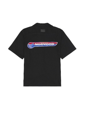 Norwood Pit Crew Button Down Shirt in Black - Black. Size XL/1X (also in L).