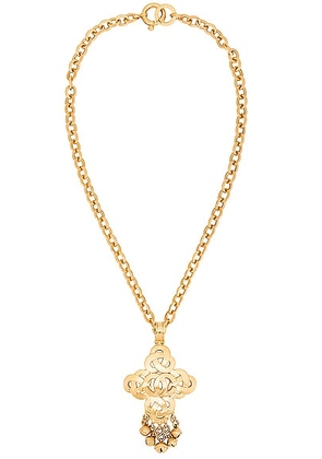 chanel Chanel Coco Mark Necklace in Gold - Metallic Gold. Size all.