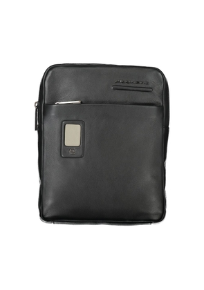 Piquadro Elegant Black Leather Shoulder Bag