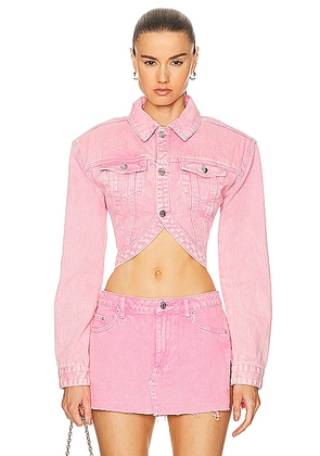 SER.O.YA Faith Jacket in Malibu Pink - Pink. Size S (also in L, M, XL, XS).