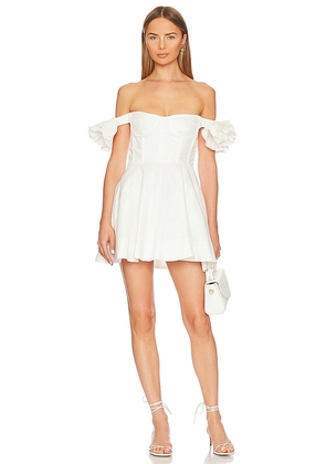 Bardot Sigma Mini Dress in White. Size 12, 6, 8.