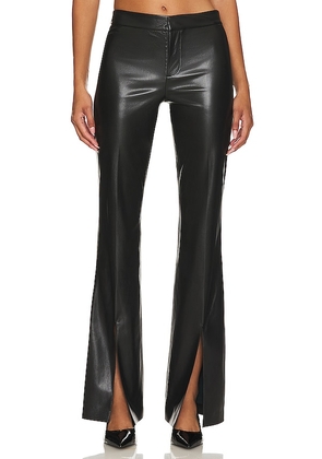 Alice + Olivia Walker Faux Leather Pant in Black. Size 12, 14.