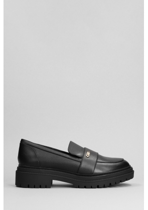 Michael Kors Parker Lug Loafer Loafers In Black Leather