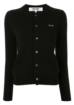Comme Des Garçons Play logo embroidered buttoned cardigan - Black