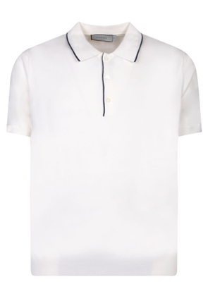 Canali Edges Blue/white Polo Shirt
