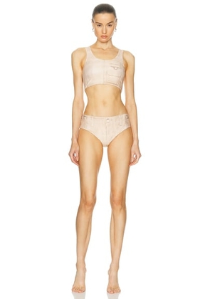 Acne Studios Emiami Two Piece Swimsuit in Yellow - Yellow. Size S (also in M, XS).