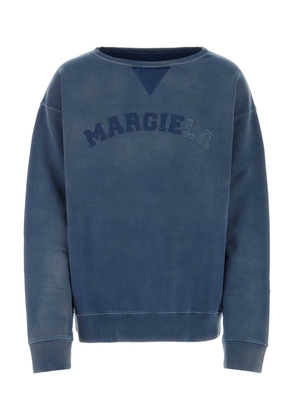 Maison Margiela Blue Cotton Oversize Sweatshirt