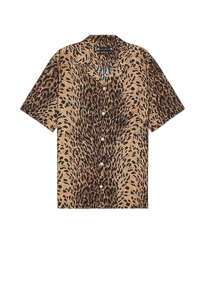 ALLSAINTS Leoza Shirt in Brown. Size M, XL/1X.