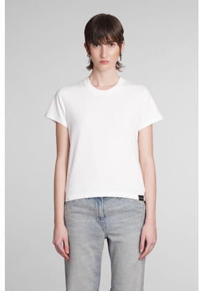 Courrèges T-Shirt In White Cotton