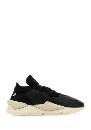 Black Fabric And Leather Y-3 Kaiwa Sneakers