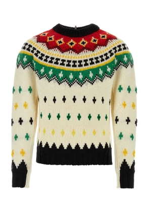 Moncler Grenoble Embroidered Wool Blend Sweater