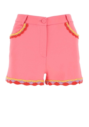 Moschino Pink Stretch Crepe Shorts