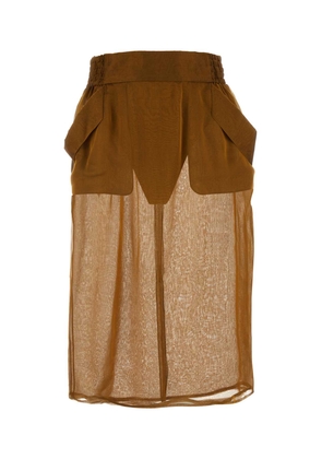 Saint Laurent Copper Silk Skirt
