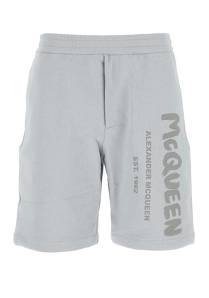 Alexander Mcqueen Grey Cotton Bermuda Shorts